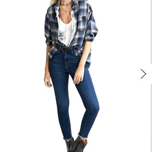 We the free free people high waist jeggings raw hem 24 & 26